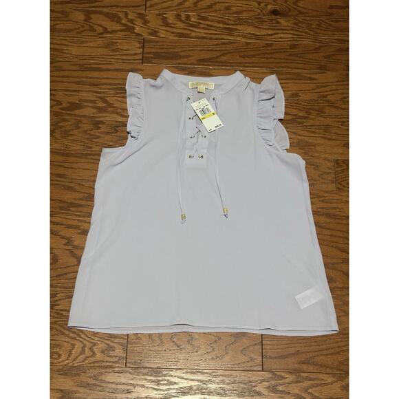 Michael Kors Women's Lilac Purple Sleeveless Blouse w/ Flutter Shoulders, Size M - Picture 1 of 4
